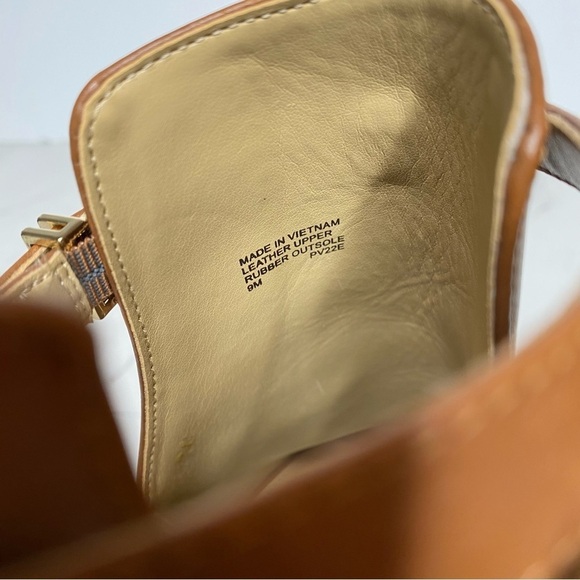 Michael Kors Lawson Open Toe Brown Leather Heeled Bootie 9M - Picture 13 of 16